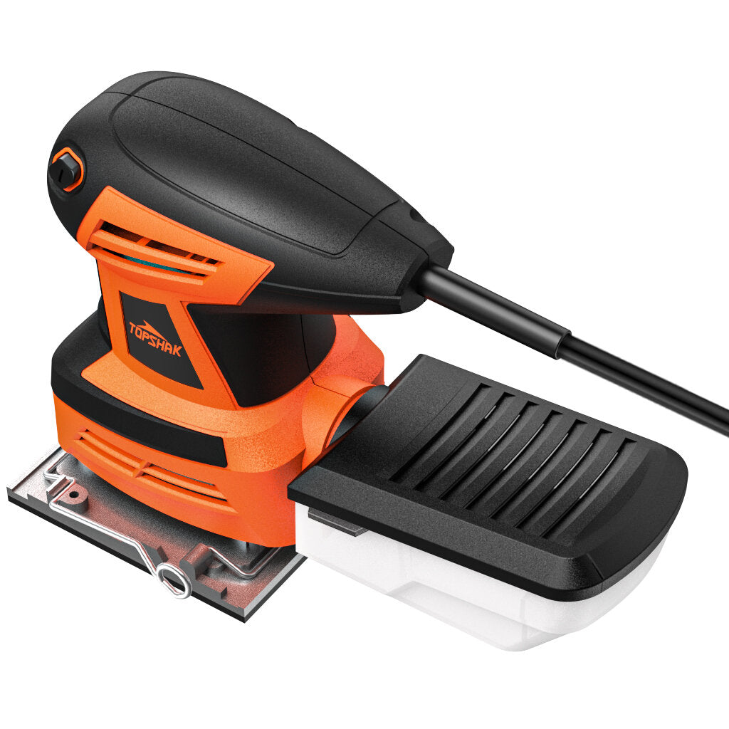 ts-sd6 260 w elektrische palmschuurmachine handschuurmachine met 20 stuks schuurpapier handheld sander stofopvangbox eu/us plug