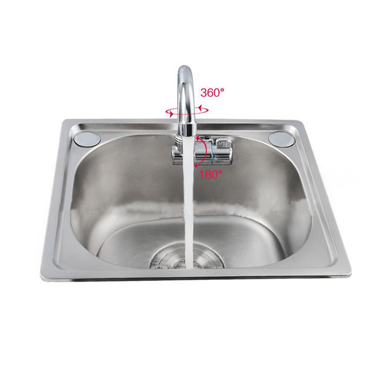 Wandmontage kraan keuken messing dubbel gat warm en koud kan worden aangepast 360 ° draaibare aanrecht kranen-zwart -25 cm (kleur: zwart -25 cm