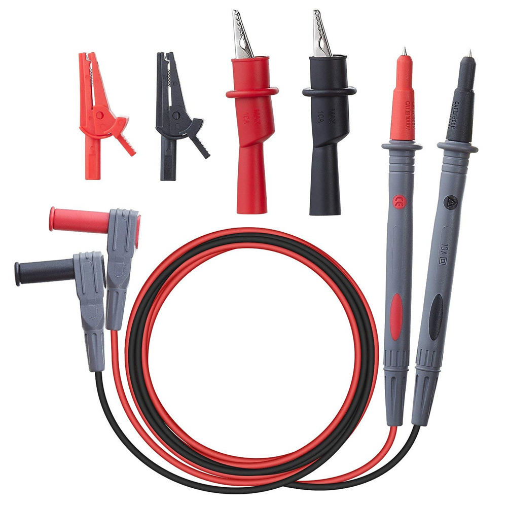 6 stuks test lead schroefdraad alligator clips veiligheid alligator clip voor universele meter multimeter