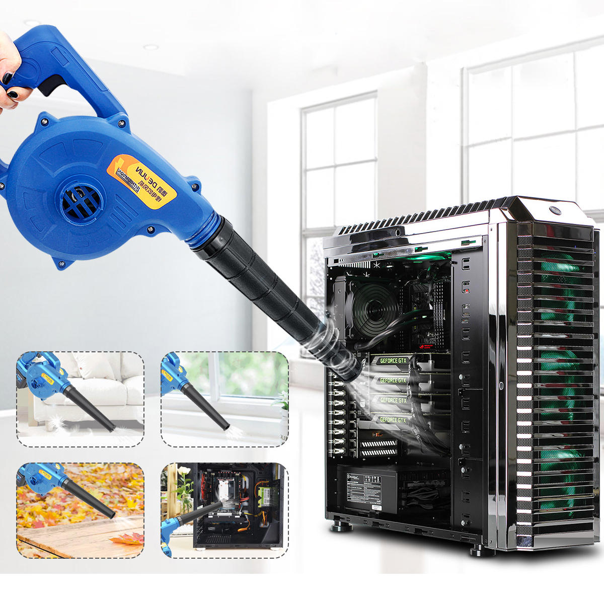draadloze elektrische luchtblazer handheld blazende oplaadbare reinigingsstofmachine