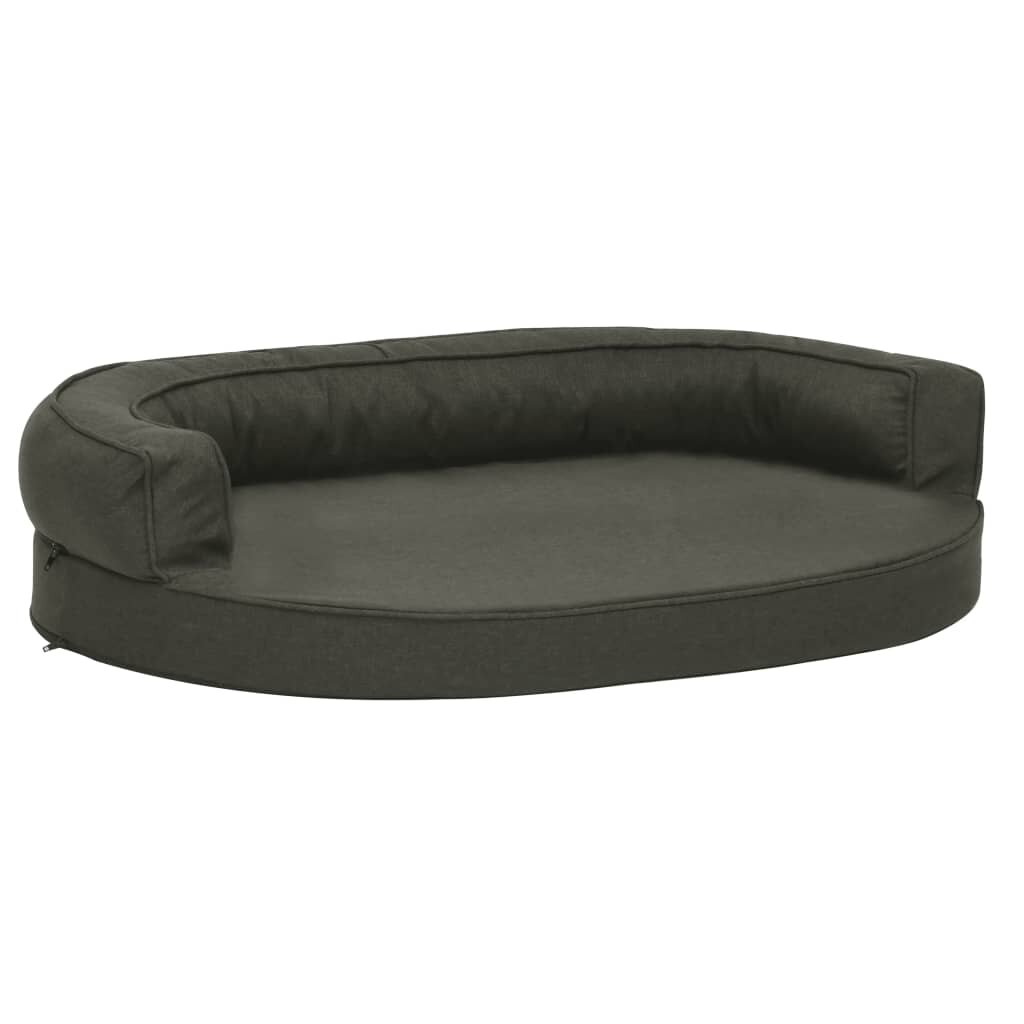 hondenmand ergonomisch linnen look 75x53 cm donkergrijs