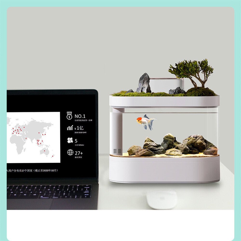 beschrijvende geometrie desgeo 10l vis c500 aquariumtank smart feeder timing werken met wifi mijia app-bediening automatisch van xiaomi youpin traploze waterpomp
