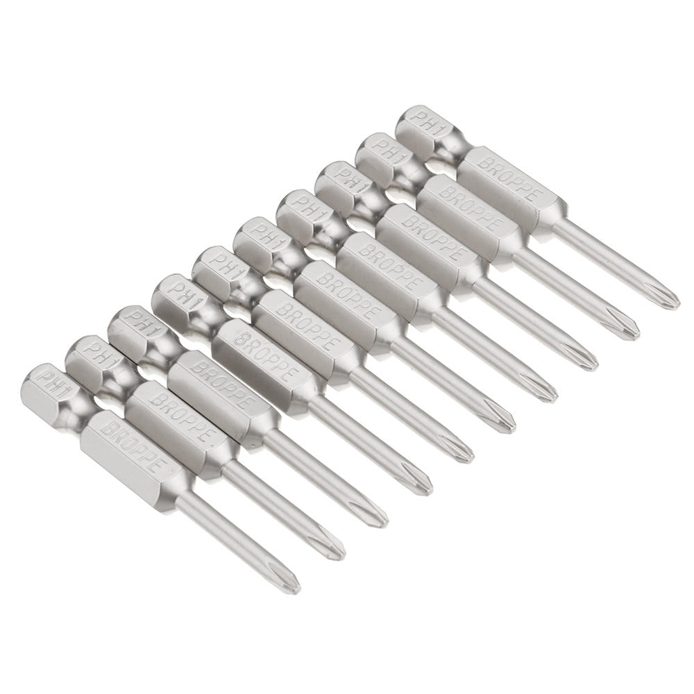10 stuks ph1 1/4 inch hex shank 50mm magnetische phillips schroevendraaier bits set
