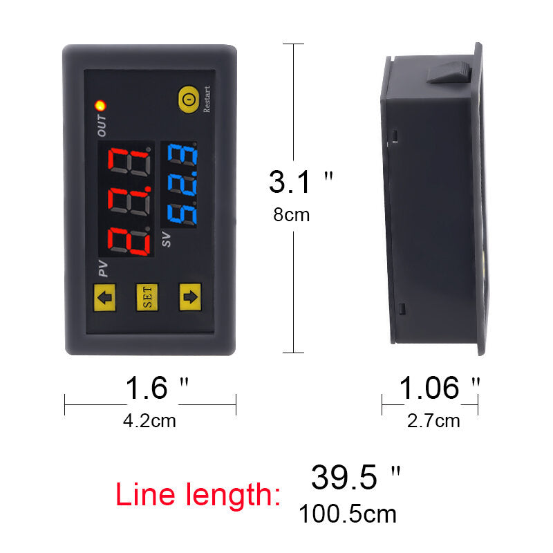 5 stuks dc12v temperatuurregelaar digitale display thermostaat module temperatuurschakelaar micro temperatuurregeling board