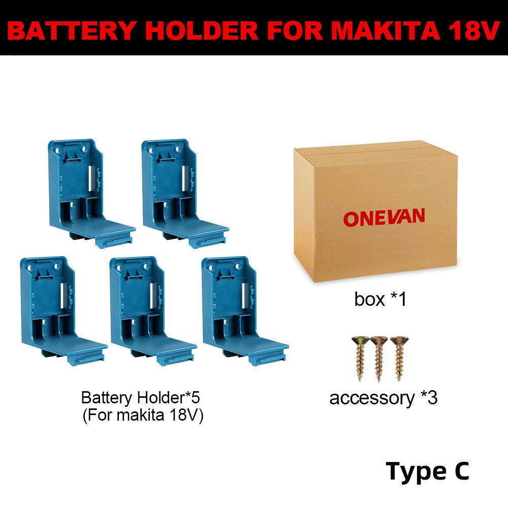 power tool batterij mount houder 2-in-1 stand voof makita18v batterij tool opbergrek beugel