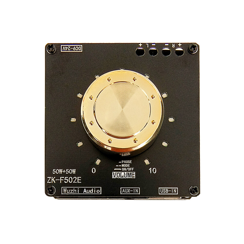 zk-f502e cool volume indicator bluetooth audio eindversterker board module lc filter stereo 50w + 50w
