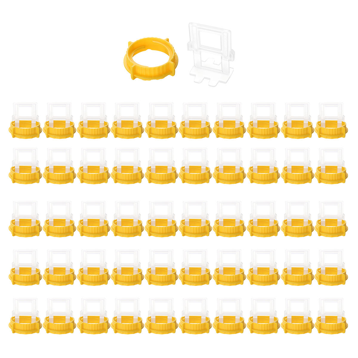 100 stuks tegel flat leveling systeem muur vloer spacers caps base tools kit: