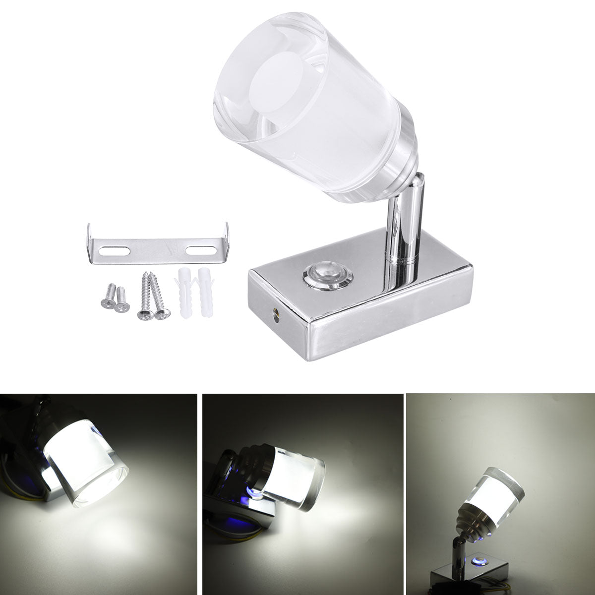 touch dimmer 12 v dimmen acryl led swivel lezen spotlichten wandlamp verstelbaar voor rv boot caravan camper camper