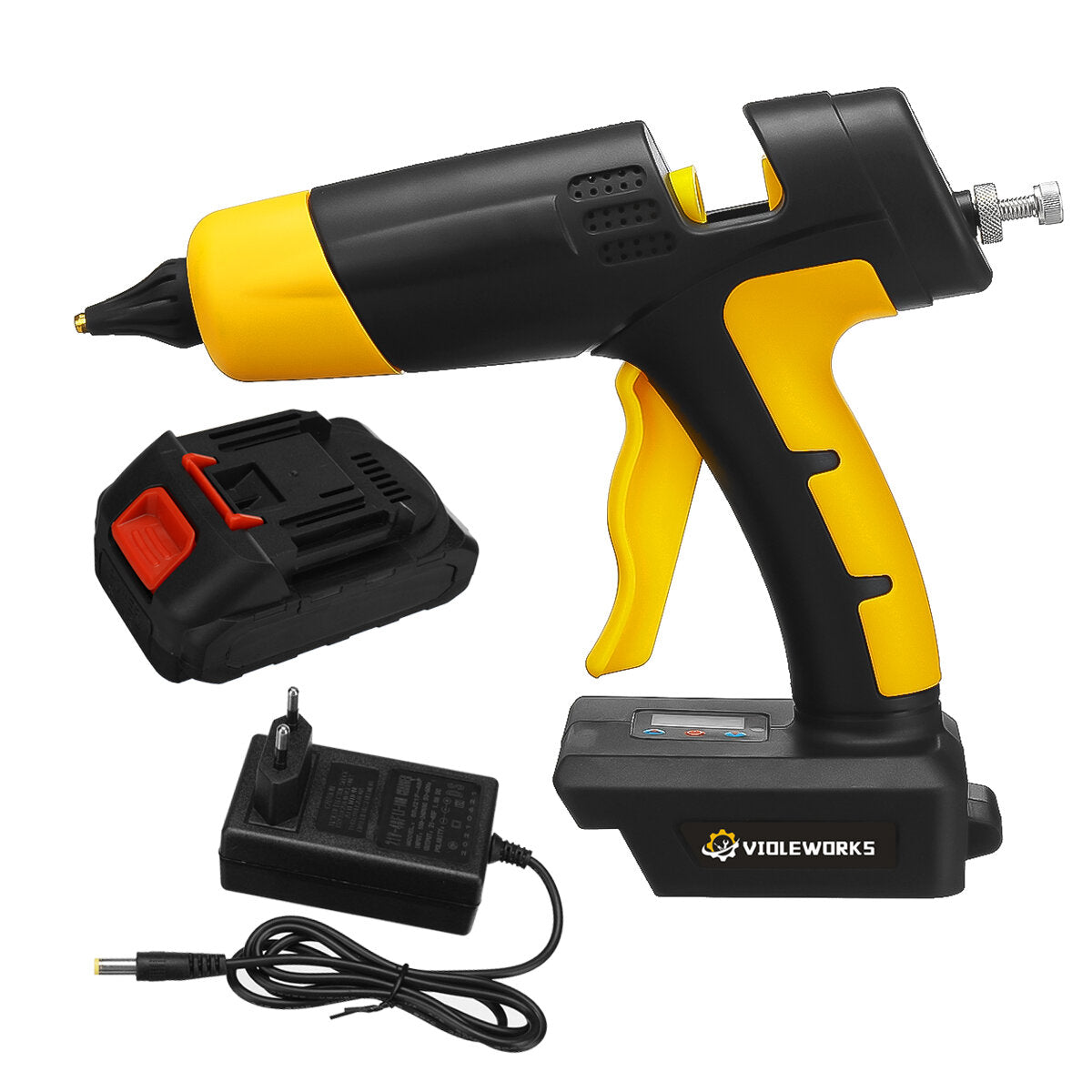 21v digitale hot melt lijmpistolen draadloze oplaadbare hot lijm applicator home improvement diy
