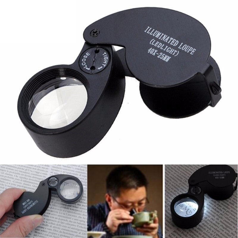 40x 25mm led juwelier oog loep vergrootglas vergrootglas sieraden diamant
