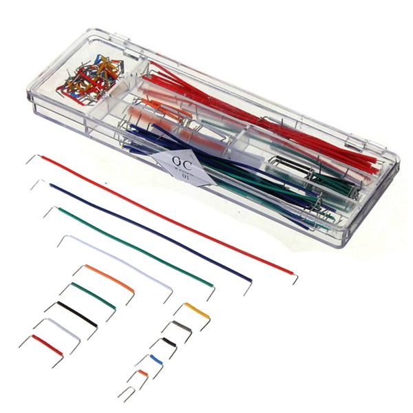 5 x 140 stuks u-vorm solderless breadboard jumper kabel dupont wire shield
