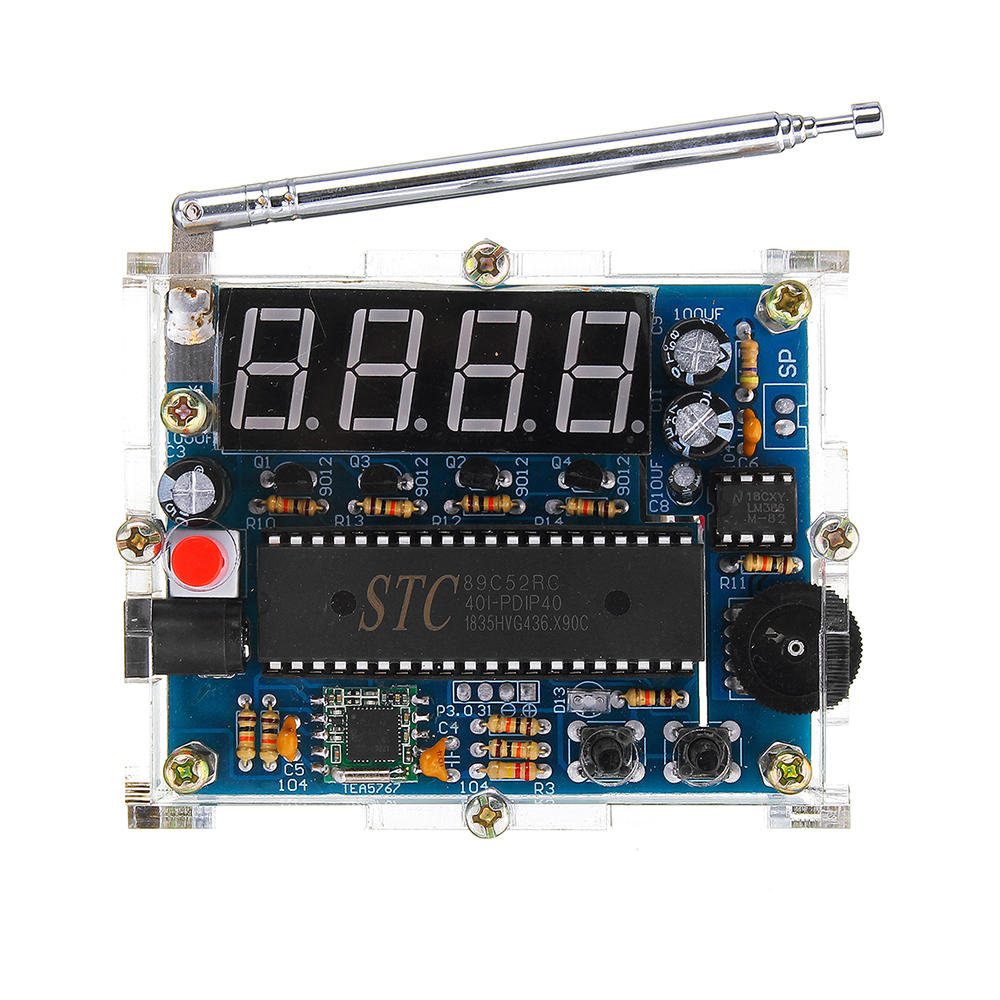 tea5767 dc 4.5v-5.5v mini digitale fm-radio 87mhz-108mhz 2w 8ohm luidspreker elektronica