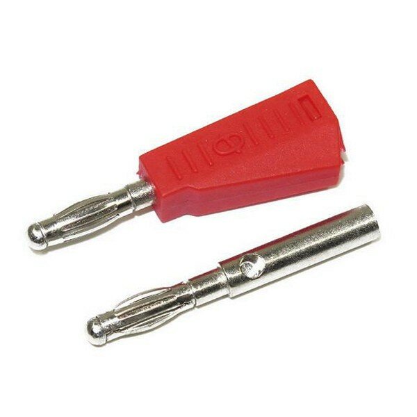 p3002 100 stuks rode 4 mm stapelbare vernikkelde luidspreker-multimeter banana plug connector testprobe-binding