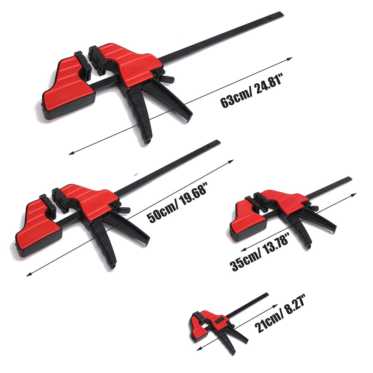 4/6/12/18 inch plastic f-klem heavy duty houder snelspanner parallel houtgereedschap houtbewerkingsklem