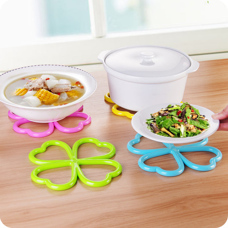 nieuwe hartvormige bloemvorm pvc antislip table isolatie mat heatpad kitchen placemats