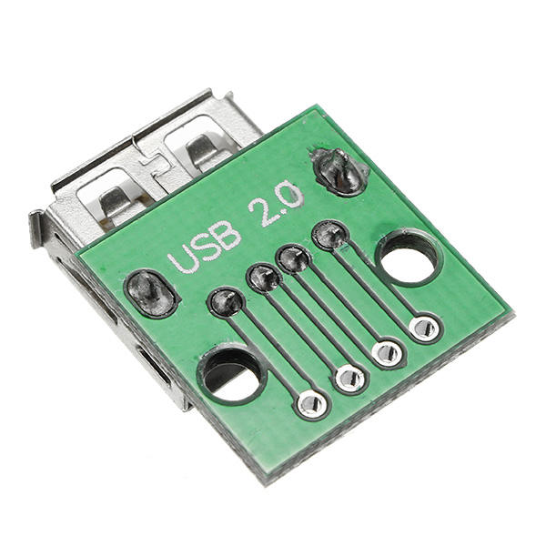 5 stuks usb 2.0 vrouwelijke hoofdaansluiting naar dip 2.54 mm pin 4p-adapterkaart