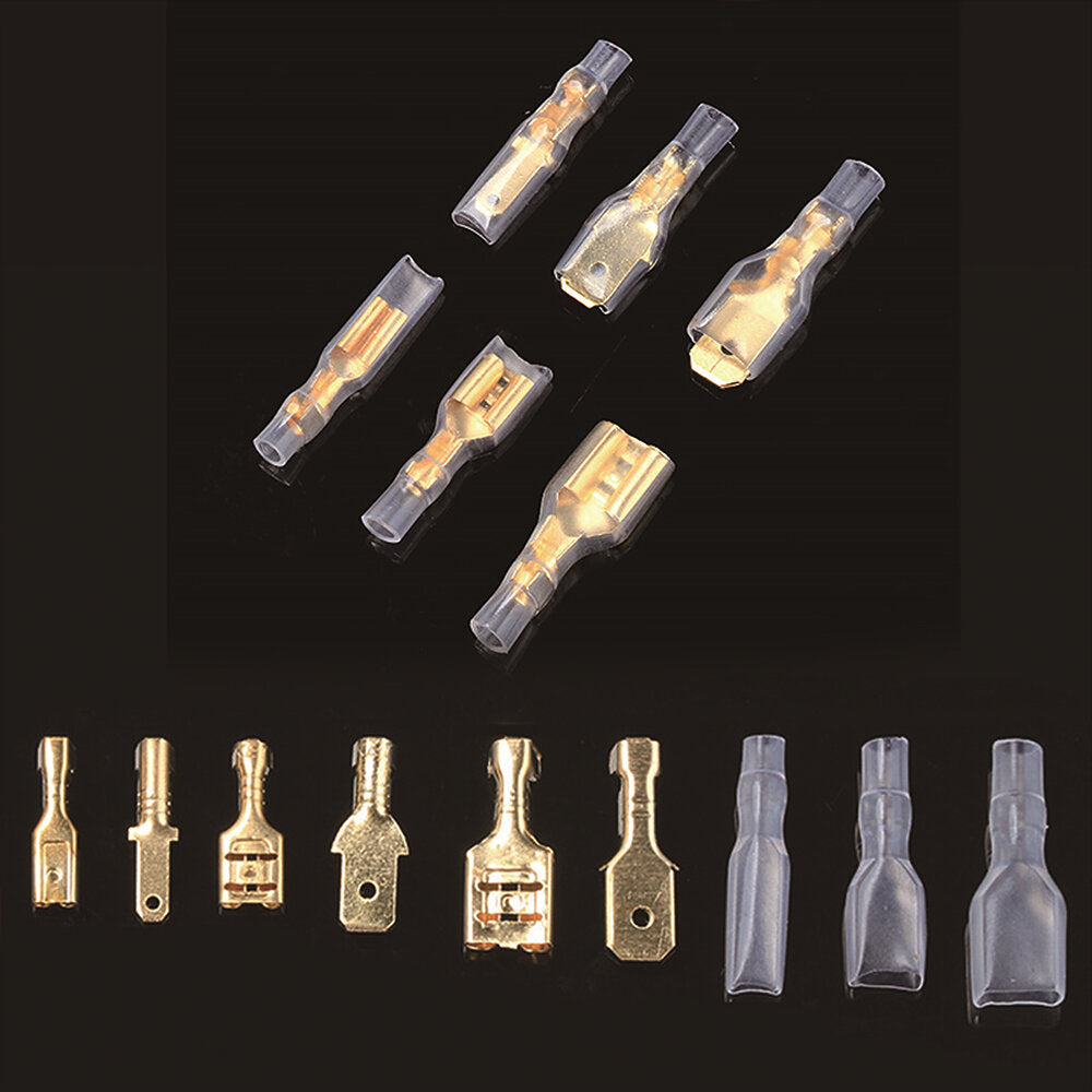 2.8/4.8/6.3mm crimp terminals elektrisch geïsoleerde vrouwelijke mannelijke draad connector spade connectors terminals kit