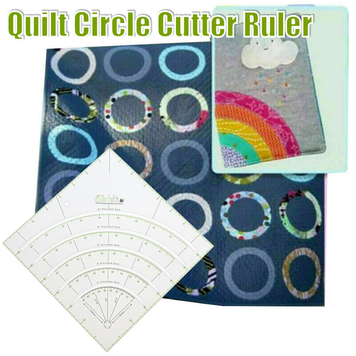 multifunctionele acrylbogen en waaiers quiltpapier stof cirkelsnijder liniaal