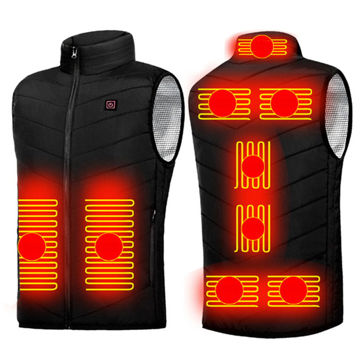 9 verwarmingsgedeelte elektrisch verwarmd vest usb opladen slimme isolatie plus fluwelen kleding voor mannen en vrouwen