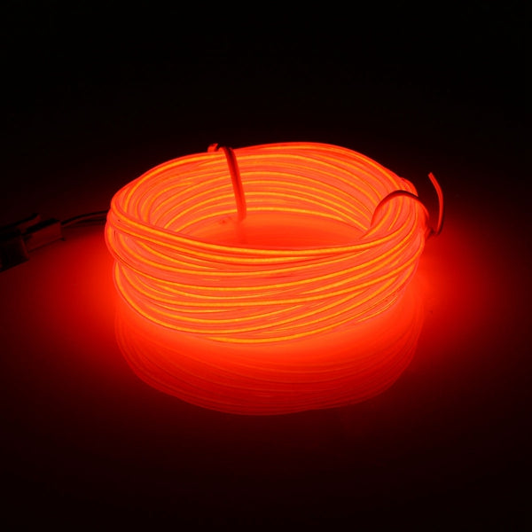5m el led flexibel soft buisdraad neon glow car strip strip light xmas decor dc 12v