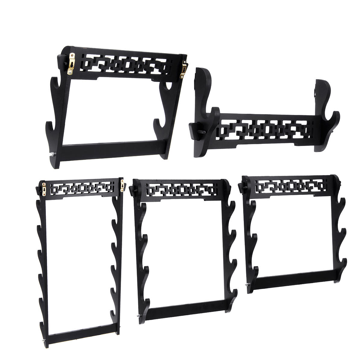 1-5 tiers katana wakizashi houder muurbeugel rack display hanger gereedschapshouder