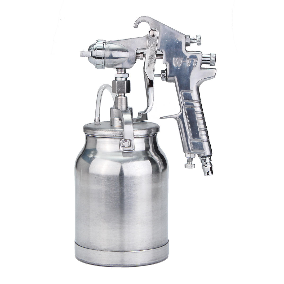 3-in-1 zuigtoevoer heavy-duty verfspuitspuit 1l pot 1/4 inch luchtslangfitting: