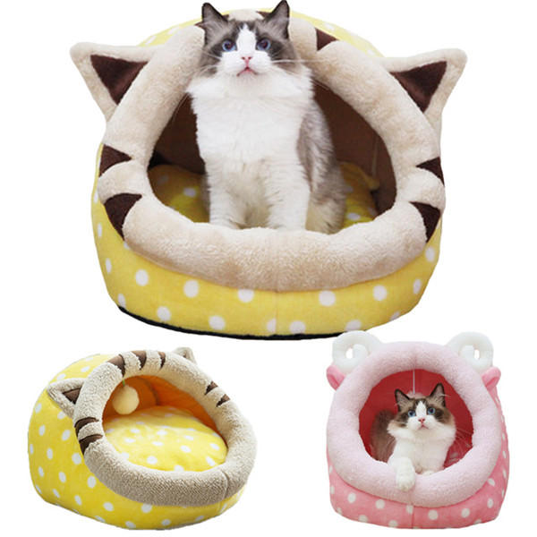 leuk dierlijk ontwerp comfortabel binnenhuisbed hond kattennesten pad soft fleecebed