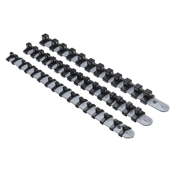 3 stuks 1/4 3/8 1/2 inch socket tray rail rack houder organizer plank stand