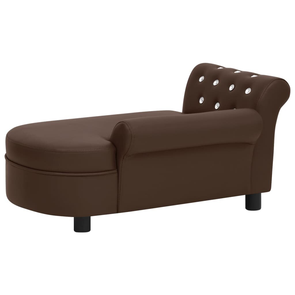 hondenbank 83x45x42 cm kunstleer bruin