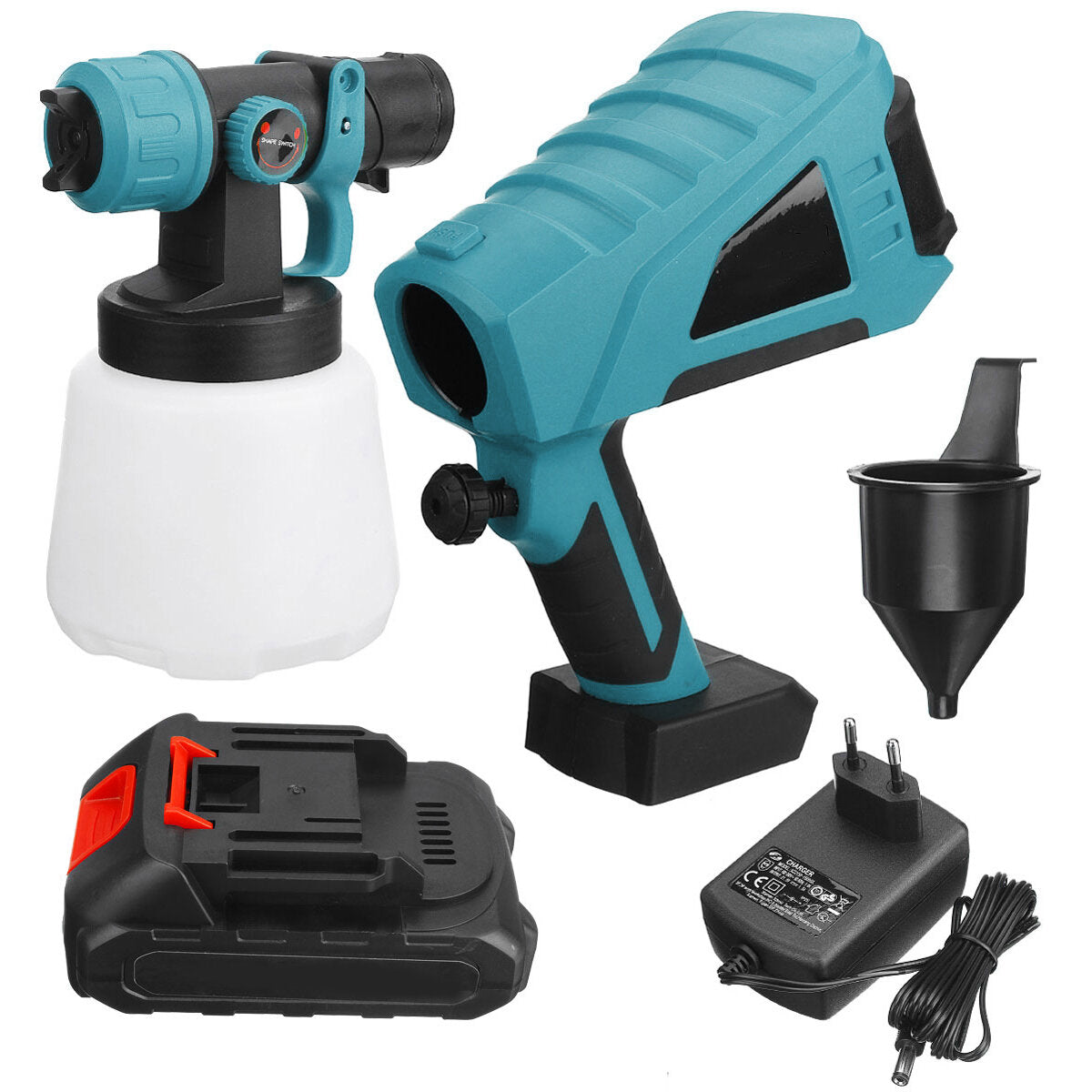1000w paint tool verfspuitpistolen met 1000ml container spuiten reinigingstool fit makita