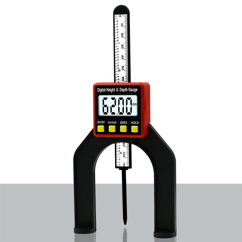 0-80 mm lcd0.01 mm digitale hoogte diepte tellen dieptemeter houtbewerking dieptemeter hoogtemeter houtbewerking heerser digitale schuifmaat