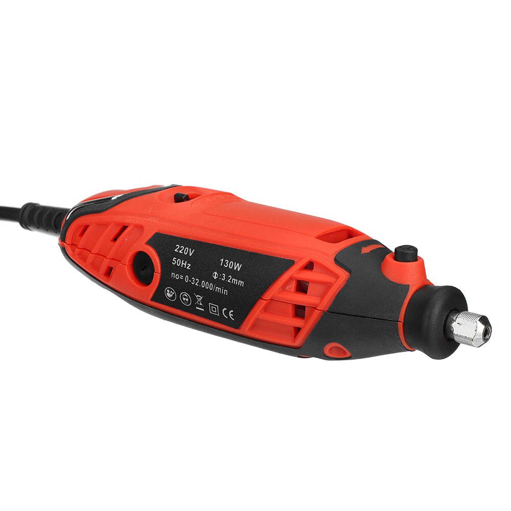 mensela rt-w1 130w roterende gereedschapsset elektrische boor mini-slijpmachine variabele snelheid met 200-delige accessoires flexibele as en draagtas voor slijpen snijden houtsnijwerk schuren en graveren