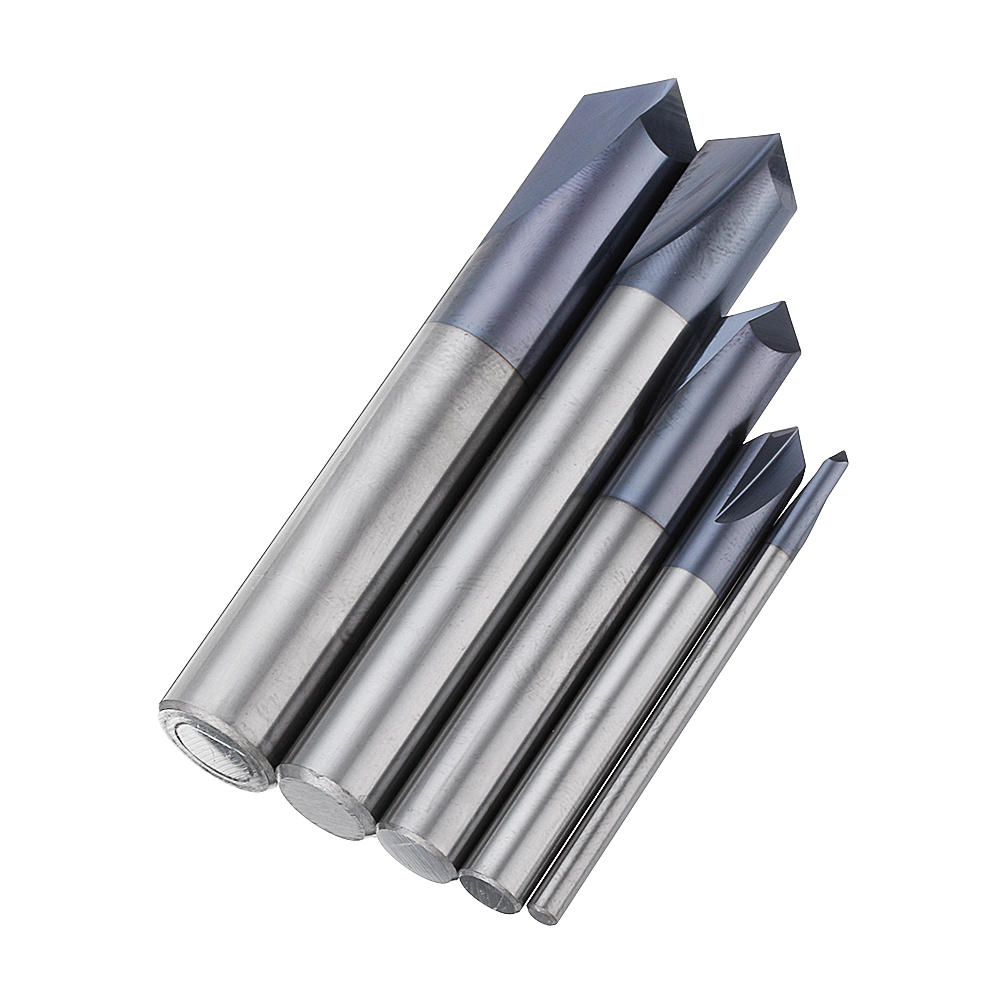 2 fluiten 90 graden 2-12 mm hardmetalen afschuinfrees end mill hrc45 frees