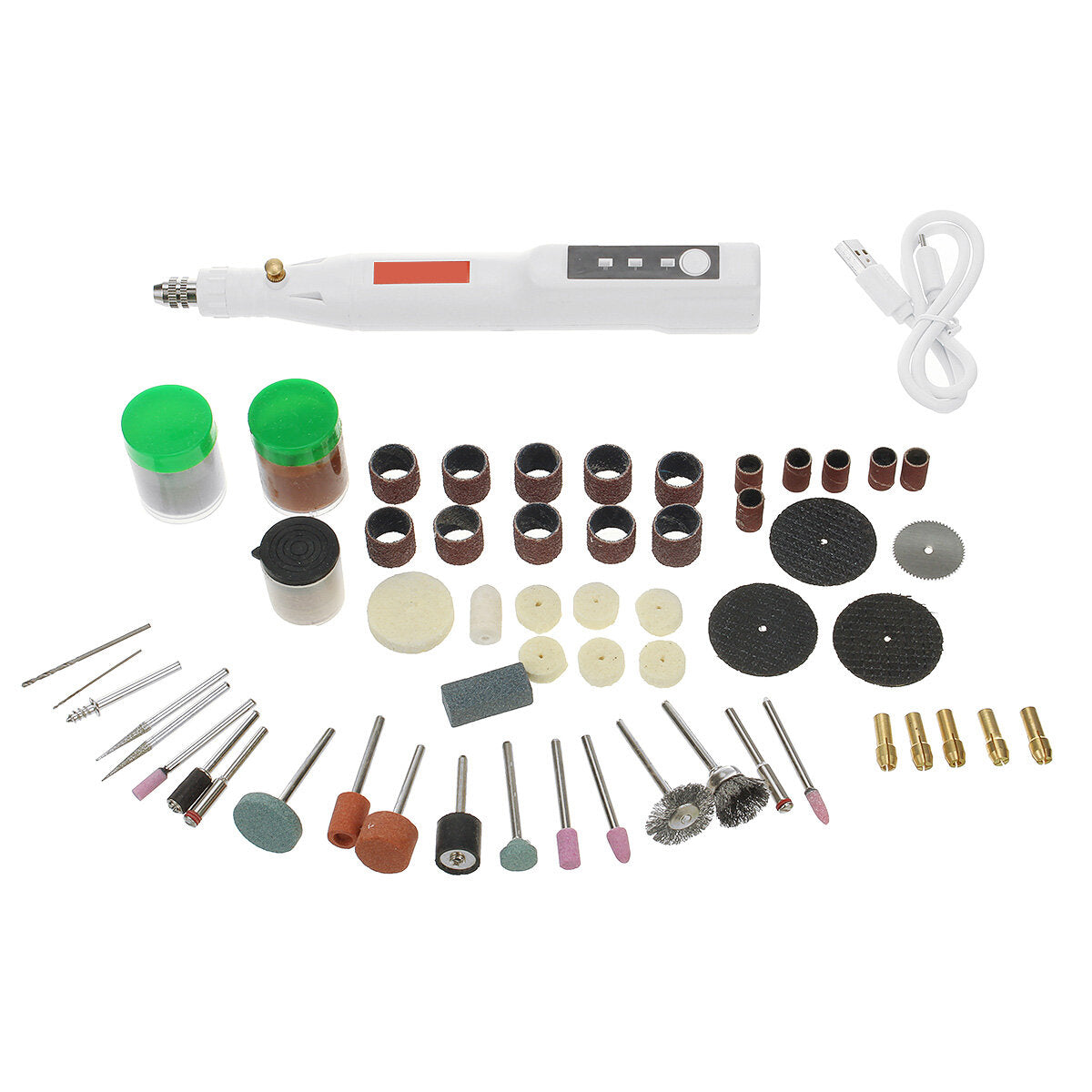 3 speed mini elektrische roterende grinder pen boor polijstmachine + 125 stuks accessoires