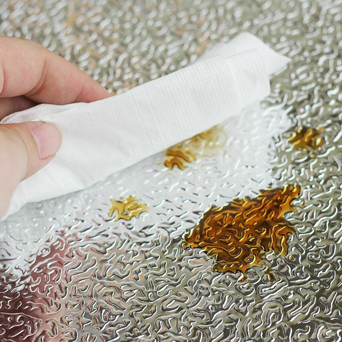 zelfklevende keukenbehang oliebestendige aluminiumfolie muursticker kast