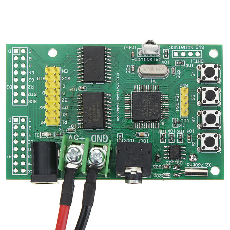 16x32 colorful multifunctionele klok muziek spectrum led-verlichting display gemonteerd dot matrix board