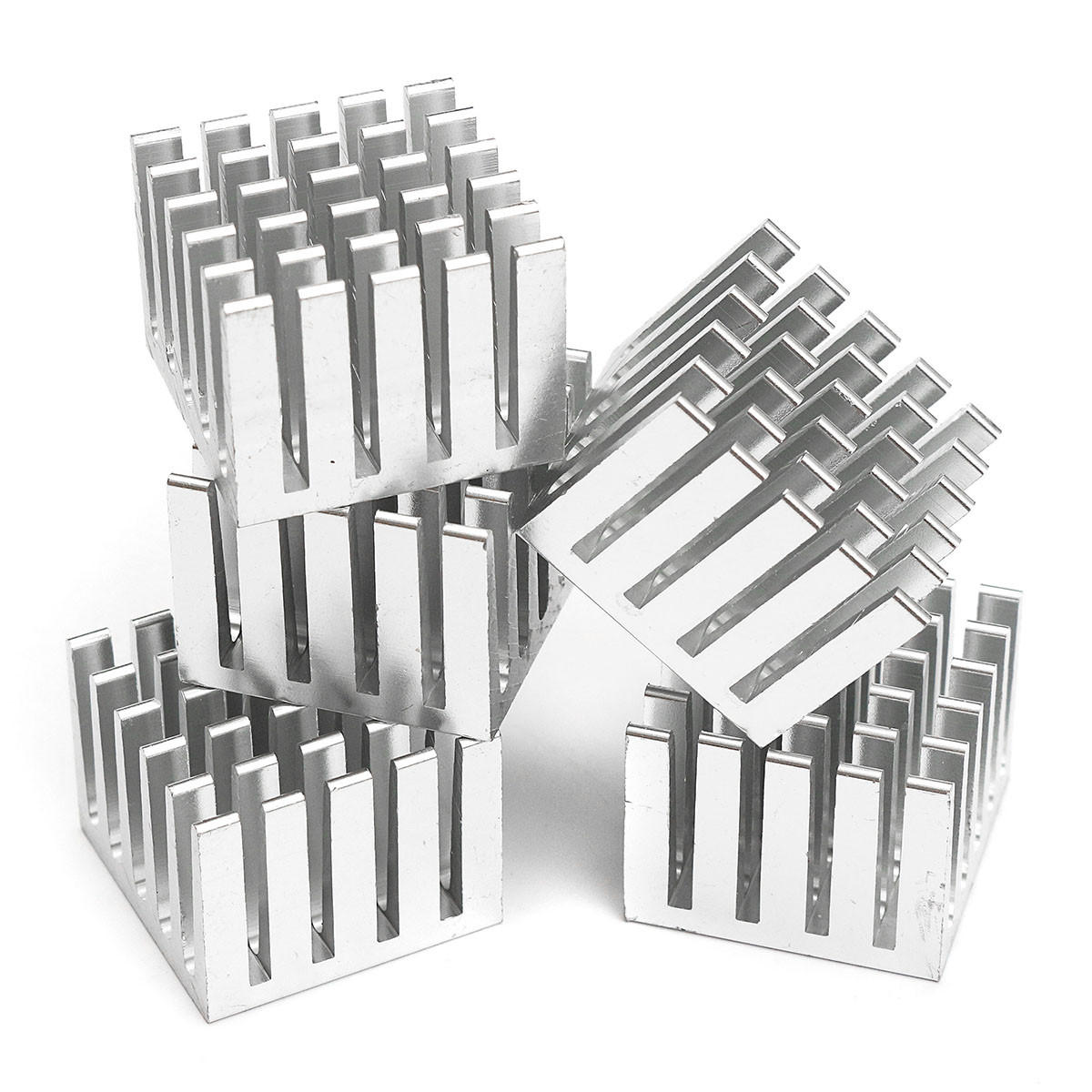 20 stuks 20x20x15mm dhz cpu ic chip koellichaam geëxtrudeerde koeler aluminium koellichaam