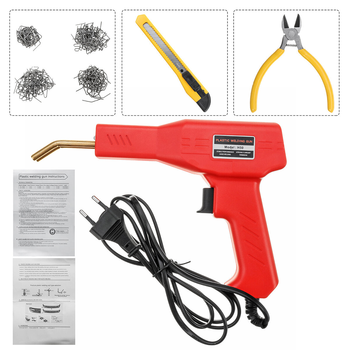 110/220v auto reparatie hot nietmachine bumper plastic lastoorts weld tools kit