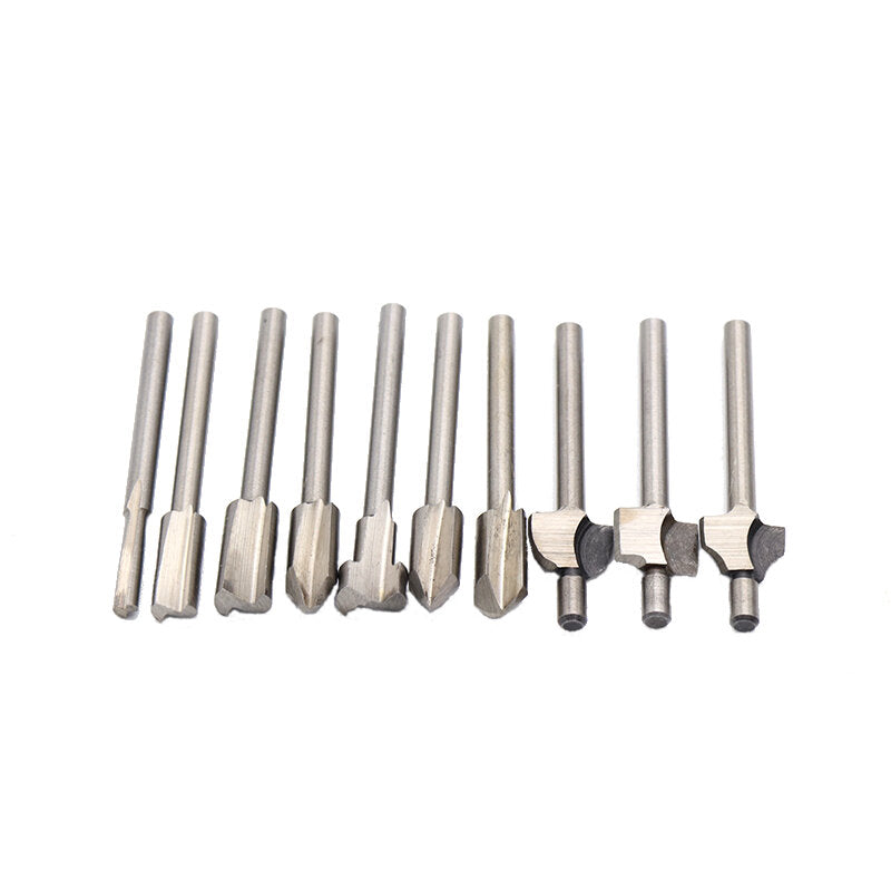 10 stuks hss houtbewerking trimmen mes titanium-plated slijpmes micro frees houtsnijder