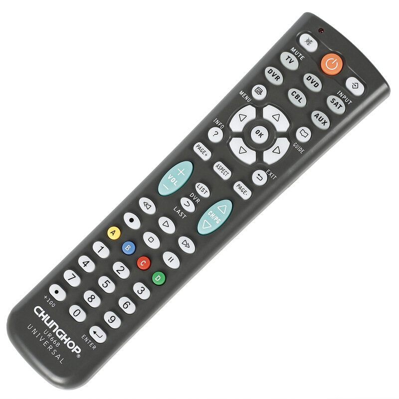 universele afstandsbediening voor chunghop ur668 tv dvd sat dvr cbl aux controller voor 6 apparaten