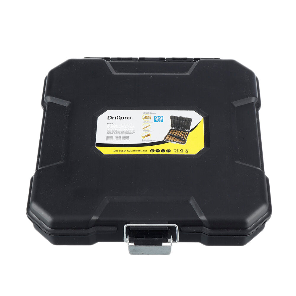 99-delige m35 kobaltboorset 1.5-10 mm hss-co jobber-lengte spiraalboren voor roestvrij staal houtmetaal boren