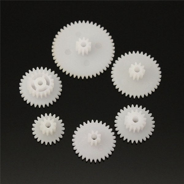 10st white gear 2mm dhz model toy motor shaft plastic gear accessoires
