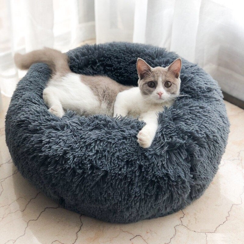 veelkleurig katten- / hondenbed super soft warme ronde diepte super schattige kennel