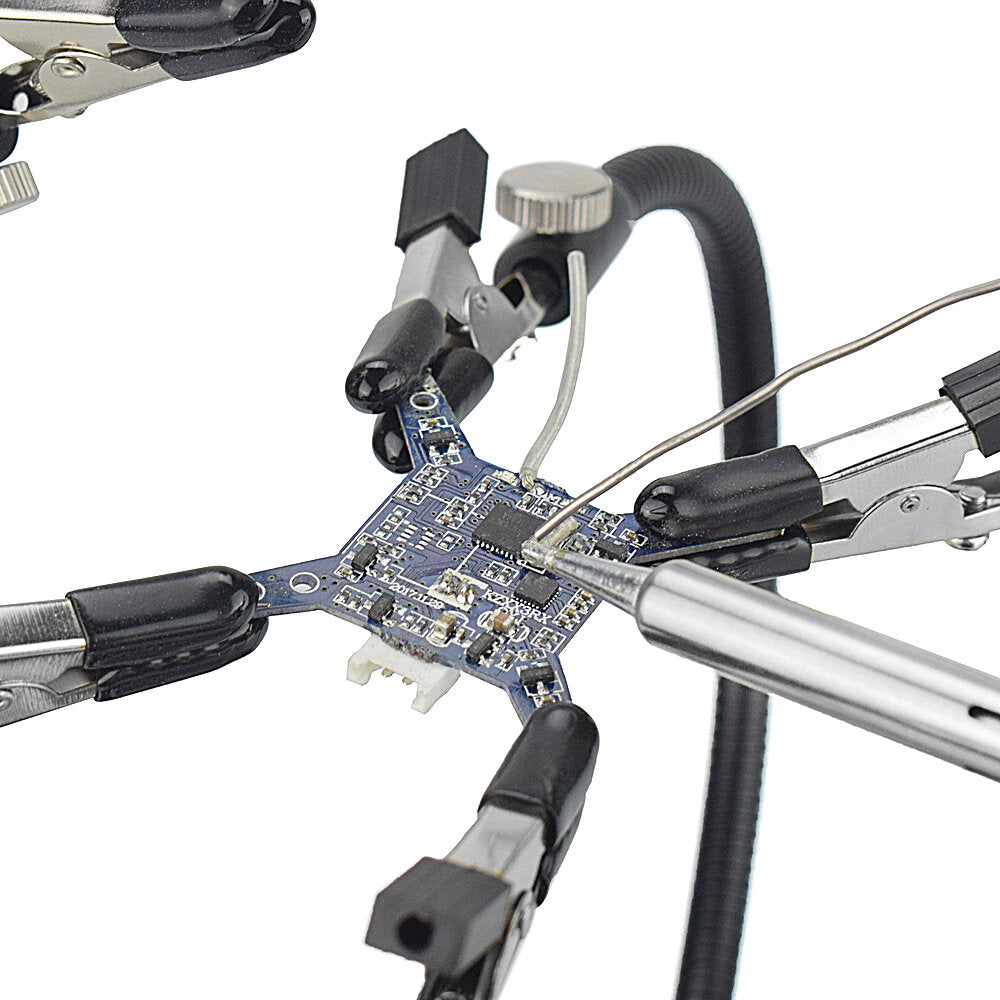 soldeerbouthouder soldeerstation usb 6-delige flexibele armen derde hand lasapparaat
