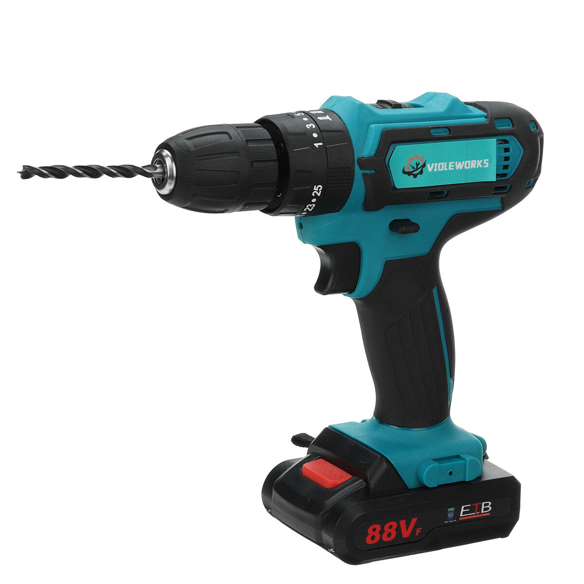 boormachines met 2 snelheden 6000 mah accuboormachine 3 in 1 elektrische schroevendraaier hammer boormachine met 2 stuks batterijen