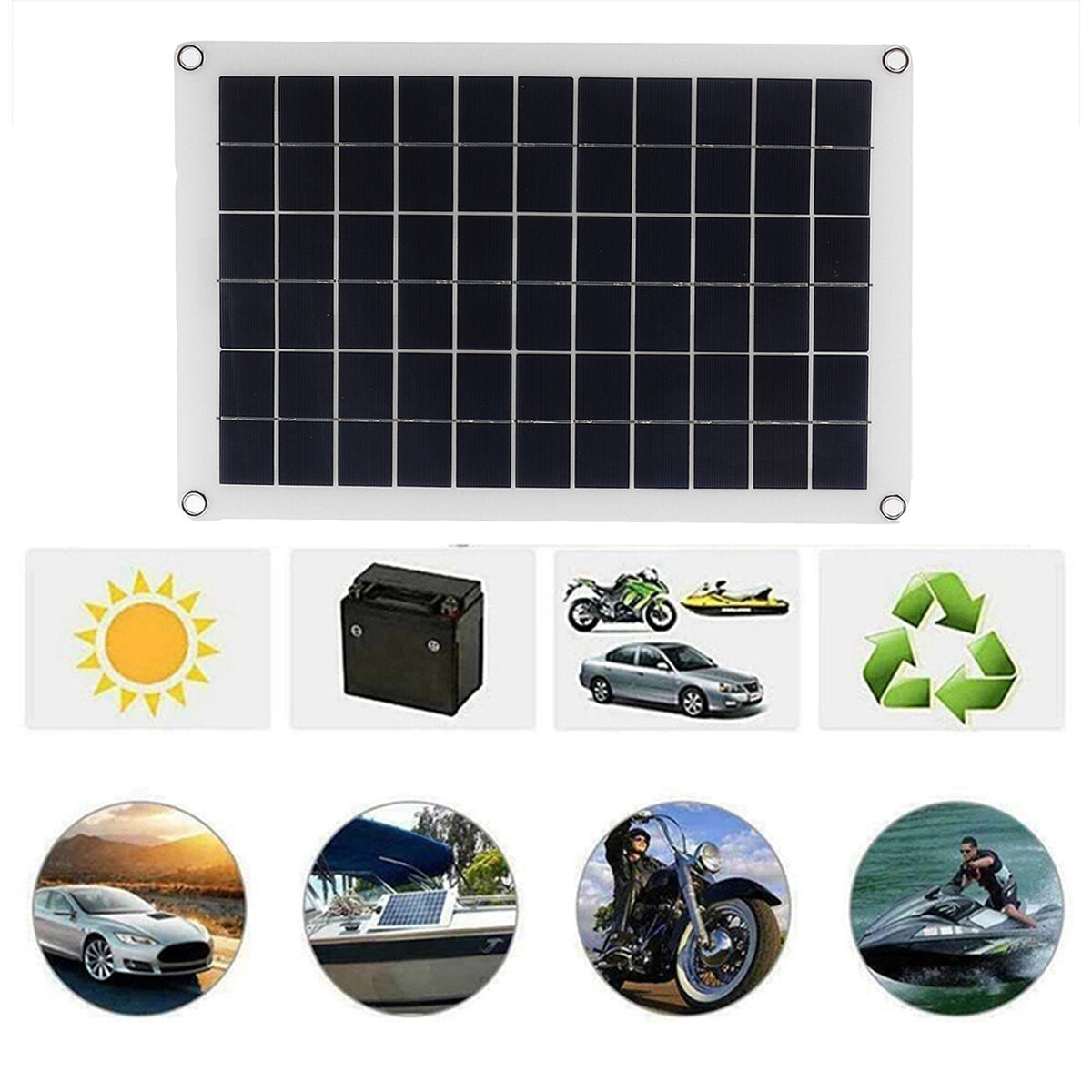 20w 12v/5v polykristallijne zonnepaneel kit acculader draagbaar zonnepaneel voor auto boot van