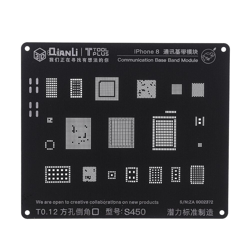 qianli s450 3d bga reballing stencil communicatie module bga reballing reparatie tool voor telefoon 5 5s 6 6s 7g 7plus 8 8p