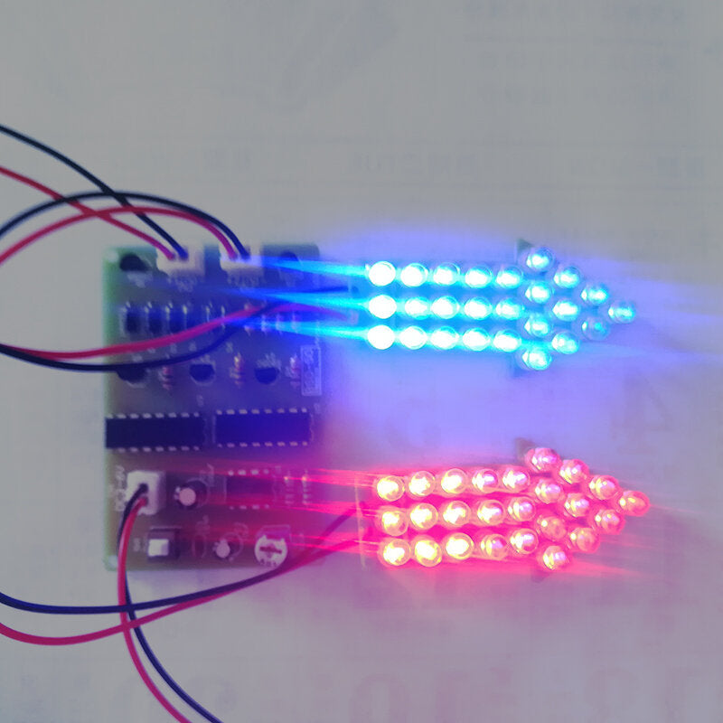 dhz waarschuwing strobe light kit onderdelen cd4017 thunder flash led elektronische kit