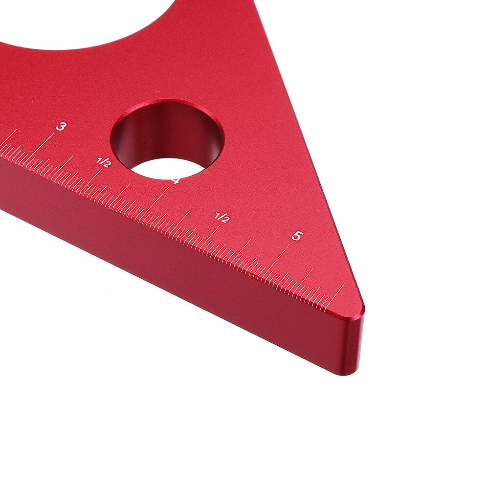 90 graden aluminiumlegering hoogte liniaal metrische inch houtbewerking driehoekige liniaal