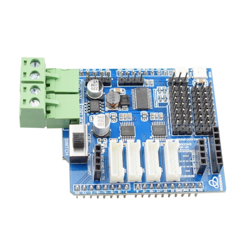 moebius 4-kanaals motor driver board compatibel met smart mecanum wheel robot car chassis voor arduino